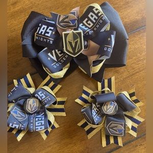 VGK - Hair Bows for Daddy’s Little Hockey Girl
